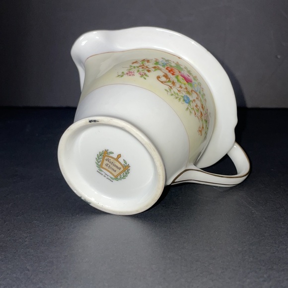 National China Floral Creamer Vintage Dinnerware Pink Orange Blue Flowers - Picture 8 of 11